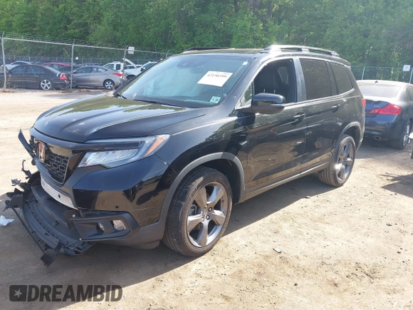 2021 Honda Passport Touring z VIN 5FNYF8H96MB014947, wystawiony jako IAAI lot #42150399 z przebiegiem 47 499 mil mil oraz . Historia ofert i sprzedaży dostępna na DreamBid. Obrazek 2.