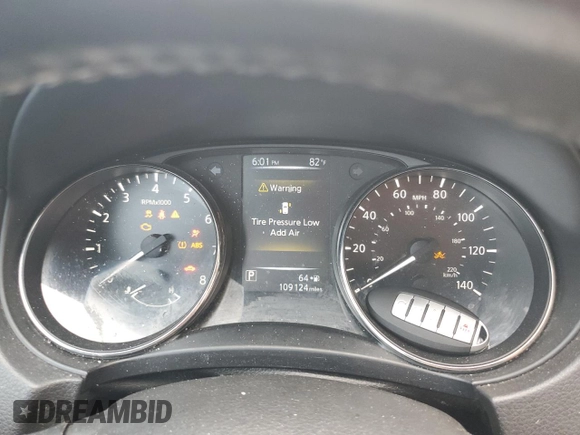 2017 Nissan Rogue SV with VIN JN8AT2MT2HW405155, listed as a Copart auction lot 81108324 with 109,124 mi miles and Salvage Title. Bid and sale history available at carsss.com. Image 9.