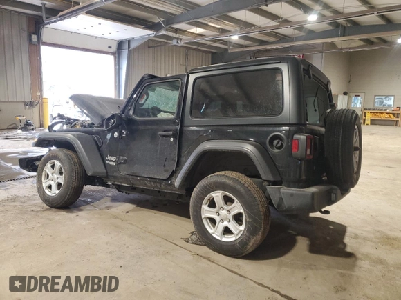 2020 Jeep Wrangler Sport S z VIN 1C4GJXAGXLW118347, wystawiony jako Copart lot #45292845 z przebiegiem Nie podano mil oraz Szkoda całkowita • Salvage title. Historia ofert i sprzedaży dostępna na DreamBid. Obrazek 2.