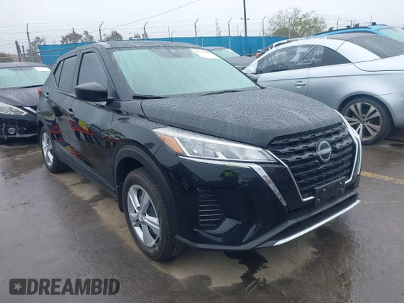 2024 Nissan Kicks S with VIN 3N1CP5BV0RL521270, listed as a IAAI auction lot 41777881 with 12,077 mi miles and . Bid and sale history available at carsss.com. Image 1.