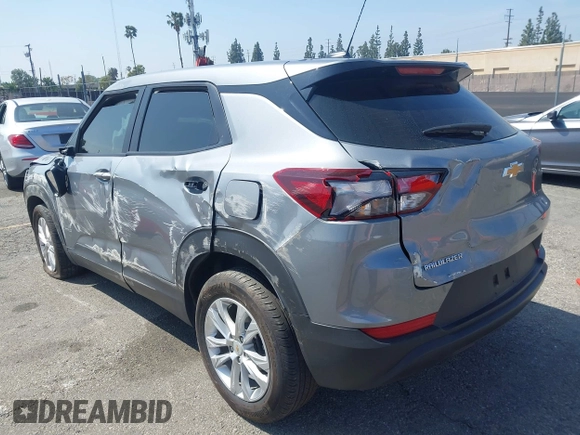 2023 Chevrolet TrailBlazer LS with VIN KL79MMS22PB106401, listed as a IAAI auction lot 41880161 with 23,801 mi miles and . Bid and sale history available at DreamBid. Image 3.