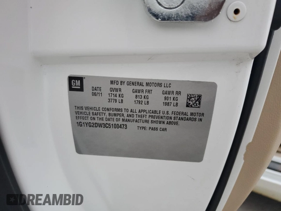 2012 Chevrolet Corvette 3LT with VIN 1G1YG2DW3C5100473, listed as a Copart auction lot 88649045 with 62,357 mi miles and Salvage title. Bid and sale history available at DreamBid. Image 12.