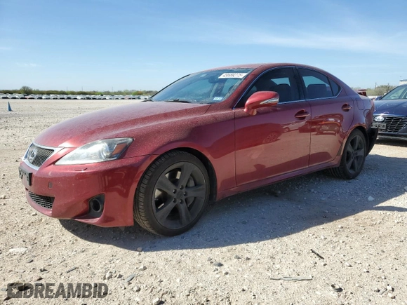 2011 Lexus IS 350 with VIN JTHBE5C22B5027709, listed as a Copart auction lot 48689275 with 242,040 mi miles and Salvage Title. Bid and sale history available at carsss.com. Image 1.