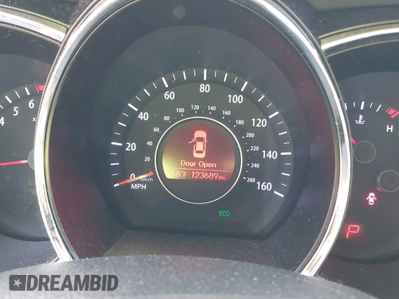 2013 Kia Optima LX with VIN 5XXGM4A74DG101584, listed as a IAAI auction lot 41835179 with 123,689 mi miles. Bid and sale history available at carsss.com. Image 15.