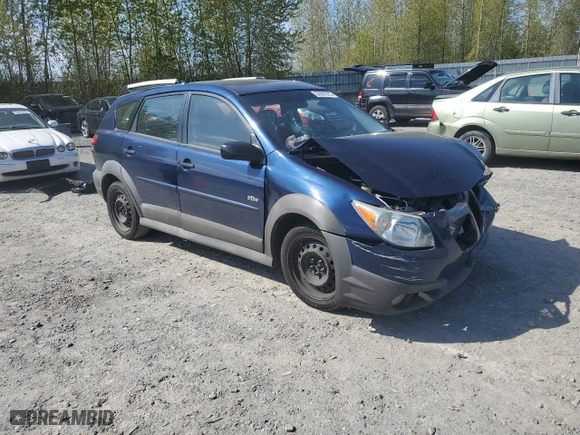 2005 Pontiac Vibe with VIN 5Y2SL63805Z476885, listed as a Copart auction lot 53097915 with 99,484 mi miles and Salvage Title. Bid and sale history available at carsss.com. Image 4.