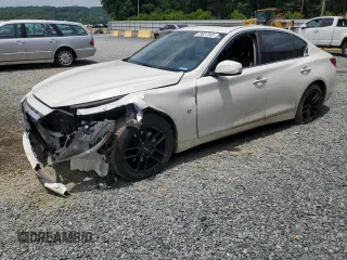 2015 Infiniti Q50 Premium with VIN JN1BV7AR3FM418668, listed as a Copart auction lot 59537505 with 102,302 mi miles and Salvage title. Bid and sale history available at DreamBid. Image 1.