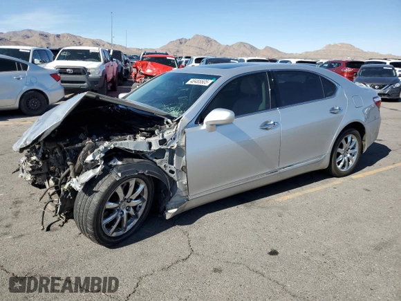 2008 Lexus LS 460 L with VIN JTHGL46F585029290, listed as a Copart auction lot 48485505 with Not provided miles and Salvage title. Bid and sale history available at DreamBid. Image 1.