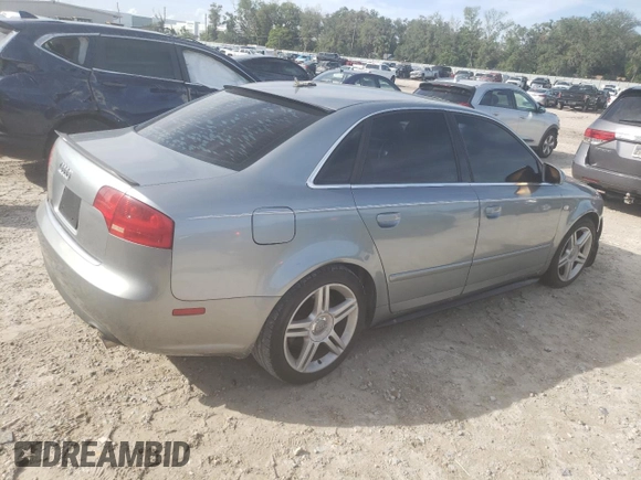 2005 Audi A4 2.0T with VIN WAUAF68E65A425372, listed as a Copart auction lot 79602224 with 111,305 mi miles and Salvage Title. Bid and sale history available at carsss.com. Image 3.