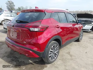 2023 Nissan Kicks SV with VIN 3N1CP5CV0PL476441, listed as a IAAI auction lot 42012895 with 20,285 mi miles. Bid and sale history available at carsss.com. Image 4.