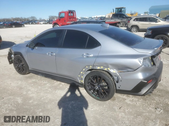 2022 Subaru WRX Premium with VIN JF1VBAF67N9023513, listed as a Copart auction lot 46954125 with 15,585 mi miles and Salvage Title. Bid and sale history available at carsss.com. Image 2.