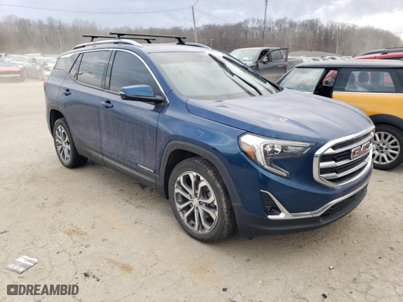 2020 GMC Terrain SLT with VIN 3GKALVEX1LL104944, listed as a Copart auction lot 46855375 with 82,783 mi miles and Salvage Title. Bid and sale history available at carsss.com. Image 4.