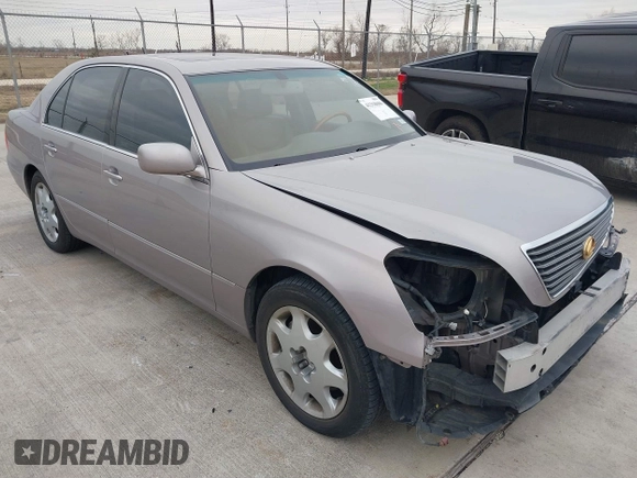 2001 Lexus LS 430 z VIN JTHBN30F210015017, wystawiony jako IAAI lot #41318606 z przebiegiem 173 409 mil mil oraz . Historia ofert i sprzedaży dostępna na DreamBid. Obrazek 1.