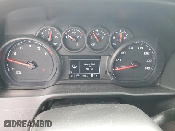 2021 Chevrolet Silverado 1500 Work Truck with VIN 1GCUYAEFXMZ254765, listed as a Copart auction lot 68252594 with 51,029 mi miles and Salvage Title. Bid and sale history available at DreamBid. Image 9.