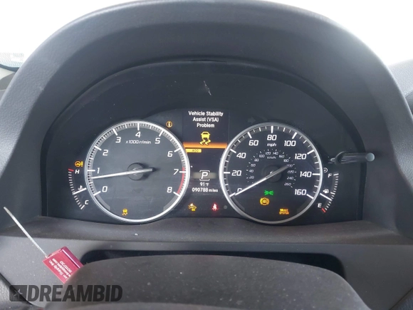 2017 Acura RDX Advance with VIN 5J8TB3H76HL003488, listed as a IAAI auction lot 42281138 with 90,788 mi miles and . Bid and sale history available at DreamBid. Image 7.