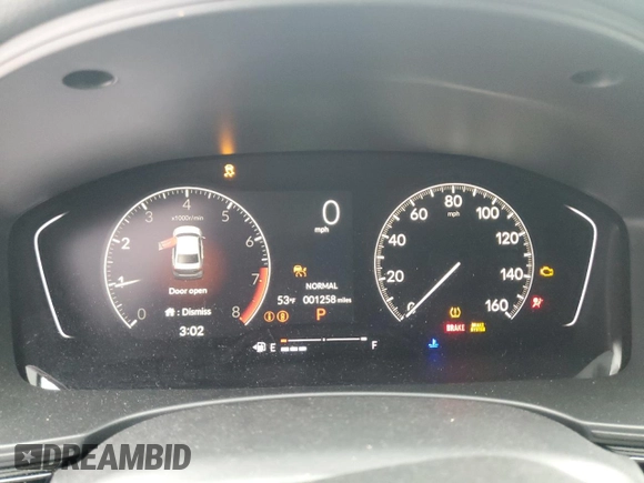 2024 Honda Civic Sport with VIN 2HGFE2F50RH500809, listed as a Copart auction lot 55809535 with 1,258 mi miles and Salvage Title. Bid and sale history available at DreamBid. Image 9.