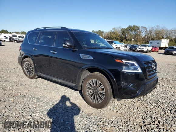 2022 Nissan Armada SL with VIN JN8AY2BA3N9392221, listed as a Copart auction lot 82014444 with 40,244 mi miles and Salvage Title. Bid and sale history available at carsss.com. Image 4.