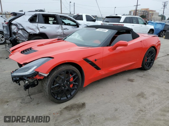 2019 Chevrolet Corvette 2LT with VIN 1G1YD3D72K5110840, listed as a Copart auction lot 73524604 with 30,818 mi miles and Salvage Title. Bid and sale history available at carsss.com. Image 1.