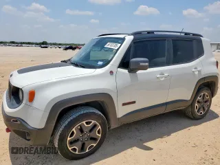 2017 Jeep Renegade Trailhawk with VIN ZACCJBCB5HPE59954, listed as a Copart auction lot 58703705 with 155,407 mi miles and Salvage title. Bid and sale history available at DreamBid. Image 1.