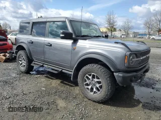 2023 Ford Bronco with VIN 1FMEE5DP9PLB06866, listed as a Copart auction lot 50573715 with 21,043 mi miles and Salvage Title. Bid and sale history available at carsss.com. Image 4.