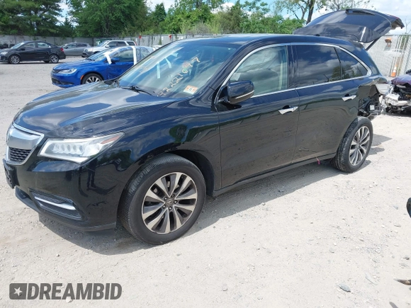 2014 Acura MDX Technology with VIN 5FRYD4H45EB014747, listed as a IAAI auction lot 42221697 with 188,025 mi miles and . Bid and sale history available at DreamBid. Image 2.