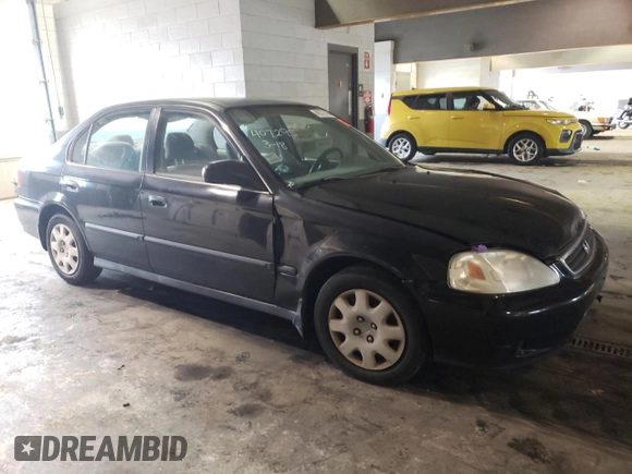 2000 Honda Civic LX with VIN JHMEJ6670YS002114, listed as a Copart auction lot 49373834 with 263,679 mi miles and Salvage Title. Bid and sale history available at DreamBid. Image 4.