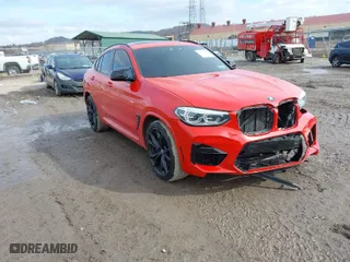 2020 BMW X4 M Competition with VIN 5YMUJ0C05L9C33943, listed as a IAAI auction lot 41531691 with 55,419 mi miles. Bid and sale history available at carsss.com. Image 1.