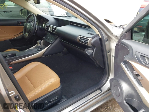 2015 Lexus IS 250 with VIN JTHCF1D29F5020917, listed as a IAAI auction lot 41464618 with 95,808 mi miles and . Bid and sale history available at DreamBid. Image 5.