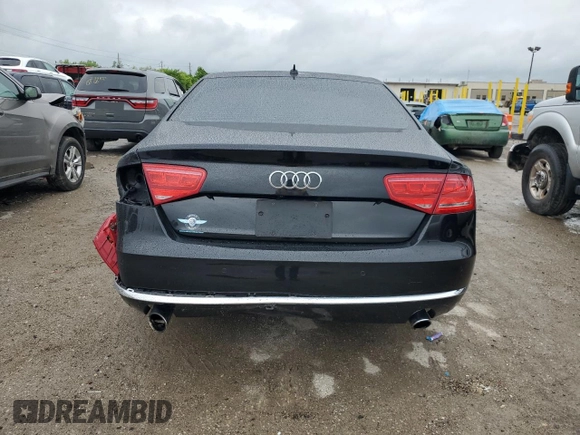 2013 Audi A8 3.0L with VIN WAURGAFD2DN013552, listed as a Copart auction lot 57822075 with 146,315 mi miles and Salvage title. Bid and sale history available at DreamBid. Image 6.