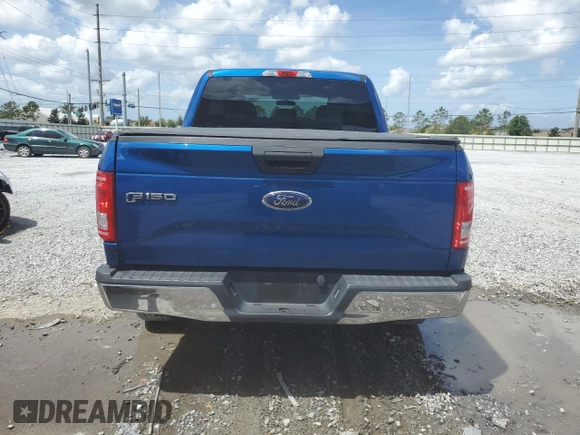 2017 Ford F-150 XL with VIN 1FTEW1C85HFA87480, listed as a Copart auction lot 51813955 with 185,207 mi miles and Salvage Title. Bid and sale history available at carsss.com. Image 6.