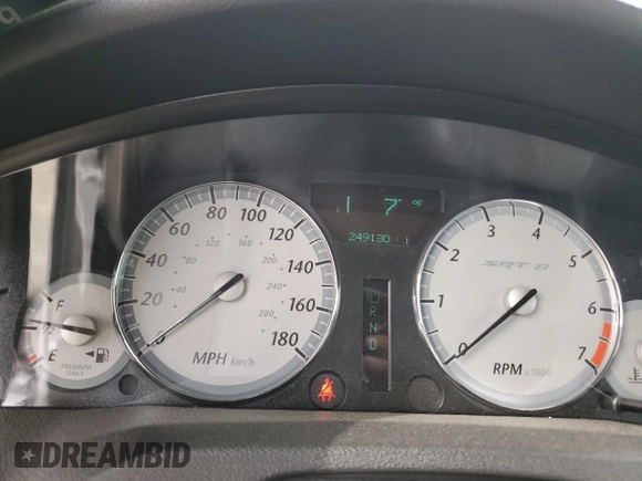 2007 Chrysler 300 C SRT8 with VIN 2C3LA73W07H660214, listed as a Copart auction lot 70283834 with 249,130 mi miles and Salvage Title. Bid and sale history available at carsss.com. Image 9.