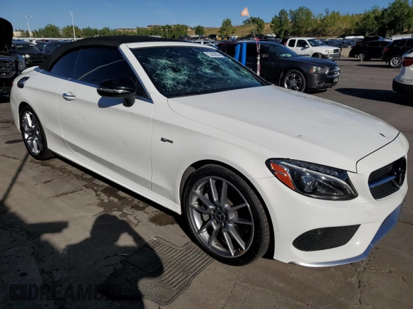 2017 Mercedes-Benz C 43 AMG with VIN WDDWK6EB2HF520135, listed as a Copart auction lot 72433934 with 44,125 mi miles and Salvage title. Bid and sale history available at DreamBid. Image 4.