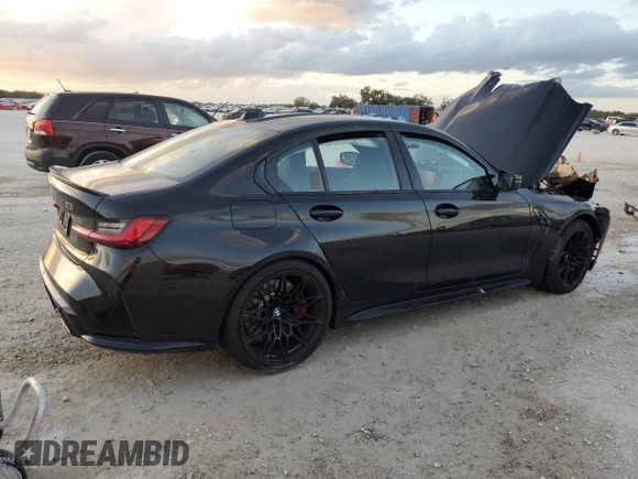 2025 BMW M3 Competition xDrive z VIN WBS33HJ01SFT73803, wystawiony jako Copart lot #85042904 z przebiegiem Nie podano mil oraz Szkoda całkowita • Salvage title. Historia ofert i sprzedaży dostępna na DreamBid. Obrazek 3.