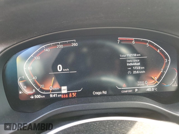 2020 BMW X3 xDrive30i with VIN 5UXTY5C09L9B72382, listed as a Copart auction lot 46698735 with 112,118 mi miles and Clean Title. Bid and sale history available at DreamBid. Image 9.