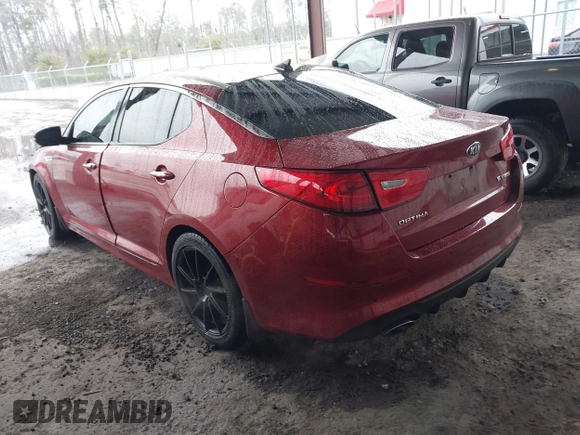 2014 Kia Optima SX Turbo with VIN 5XXGR4A60EG286453, listed as a IAAI auction lot 41661379 with 163,206 mi miles and . Bid and sale history available at DreamBid. Image 3.