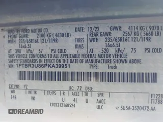 2023 Ford Transit Cargo with VIN 1FTBR3U86PKA39951, listed as a IAAI auction lot 41449397 with 46,883 mi miles and . Bid and sale history available at DreamBid. Image 9.