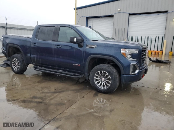 2019 GMC Sierra 1500 AT4 with VIN 3GTP9EEDXKG308417, listed as a Copart auction lot 51839645 with 76,897 mi miles and Salvage Title. Bid and sale history available at carsss.com. Image 4.