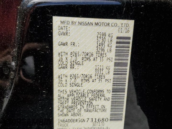 2016 Nissan Frontier SV z VIN 1N6AD0ER5GN731680, wystawiony jako Copart lot #52845235 z przebiegiem 105 975 mil mil oraz Szkoda całkowita • Salvage title. Historia ofert i sprzedaży dostępna na DreamBid. Obrazek 13.