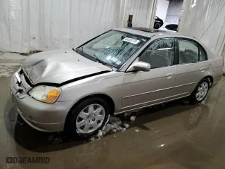 2002 Honda Civic EX with VIN 2HGES26832H508276, listed as a Copart auction lot 45103775 with 180,454 mi miles and Salvage Title. Bid and sale history available at carsss.com. Image 1.