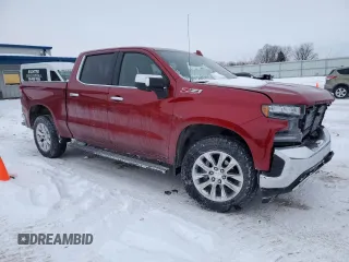 2021 Chevrolet Silverado 1500 LTZ with VIN 1GCUYGED2MZ266443, listed as a Copart auction lot 45681295 with 42,006 mi miles and Salvage Title. Bid and sale history available at DreamBid. Image 4.