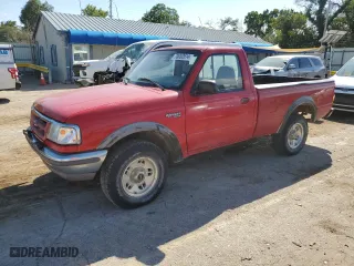 1997 Ford Ranger XLT with VIN 1FTCR11X1VTA20882, listed as a Copart auction lot 70052614 with 211,824 mi miles and Salvage Title. Bid and sale history available at carsss.com. Image 1.