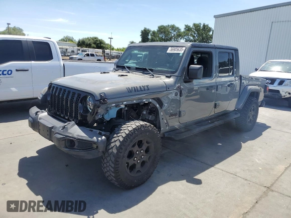 2023 Jeep Gladiator Sport S with VIN 1C6HJTAG3PL552959, listed as a Copart auction lot 56905635 with 30,356 mi miles and Salvage title. Bid and sale history available at DreamBid. Image 1.