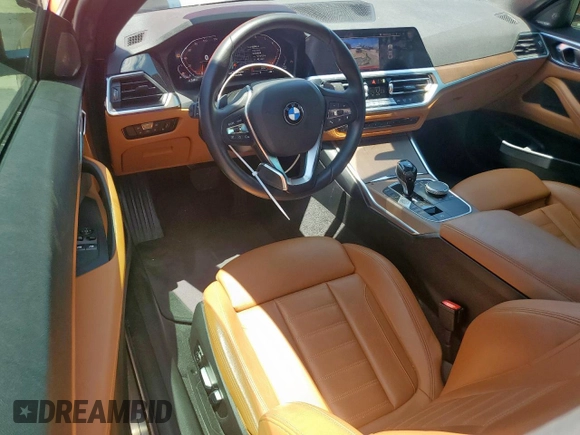 2021 BMW 4 Series 430i with VIN WBA53AP0XMCH23674, listed as a Copart auction lot 59490125 with 66,940 mi miles and Salvage title. Bid and sale history available at DreamBid. Image 8.