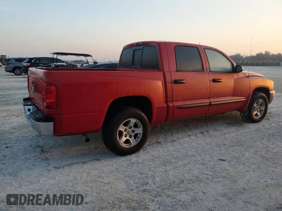 2005 Dodge Dakota SLT with VIN 1D7HE48K45S204044, listed as a Copart auction lot 76257834 with Not Provided miles and Salvage Title. Bid and sale history available at DreamBid. Image 3.