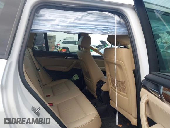 2017 BMW X3 xDrive28i with VIN 5UXWX9C5XH0T09163, listed as a IAAI auction lot 41119805 with 37,990 mi miles and . Bid and sale history available at DreamBid. Image 8.