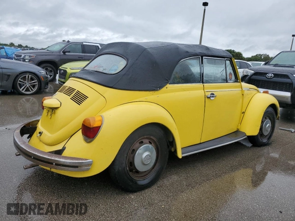 1973 Volkswagen Beetle with VIN 1532402327, listed as a Copart auction lot 74980334 with 82,577 mi miles and Salvage Title. Bid and sale history available at DreamBid. Image 3.