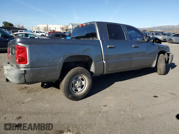2006 Dodge Dakota ST with VIN 1D7HE28K26S626657, listed as a Copart auction lot 88314565 with 186,690 mi miles and Salvage Title. Bid and sale history available at carsss.com. Image 3.