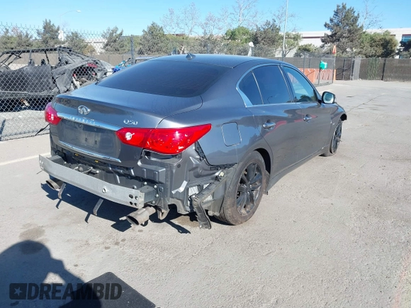 2017 Infiniti Q50 Premium with VIN JN1EV7AP3HM742461, listed as a IAAI auction lot 41307826 with 82,486 mi miles and . Bid and sale history available at DreamBid. Image 4.