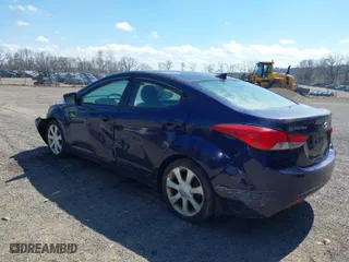 2013 Hyundai Elantra GLS PZEV with VIN 5NPDH4AE1DH429331, listed as a IAAI auction lot 42046642 with 108,557 mi miles. Bid and sale history available at carsss.com. Image 3.