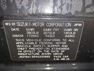 2009 Suzuki SX4 Man AWD with VIN JS2YB413596200885, listed as a IAAI auction lot 41189776 with 111,891 mi miles. Bid and sale history available at carsss.com. Image 9.
