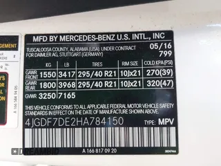 2017 Mercedes-Benz GLS 550 with VIN 4JGDF7DE2HA784150, listed as a IAAI auction lot 41666643 with 88,654 mi miles and . Bid and sale history available at DreamBid. Image 9.